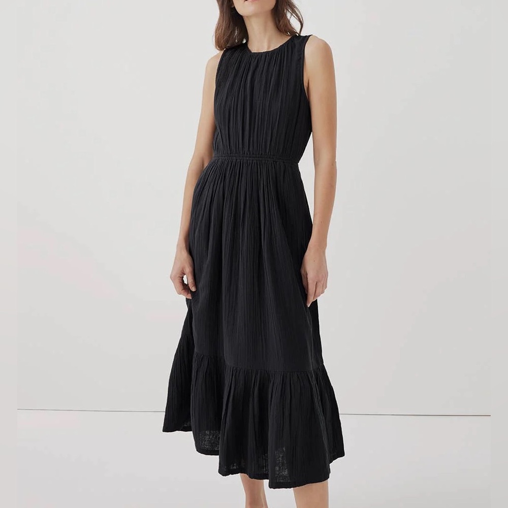 Pact Black Midi Dress